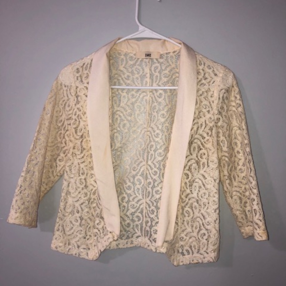 lace blazer style top